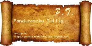 Pandureszku Tullia névjegykártya